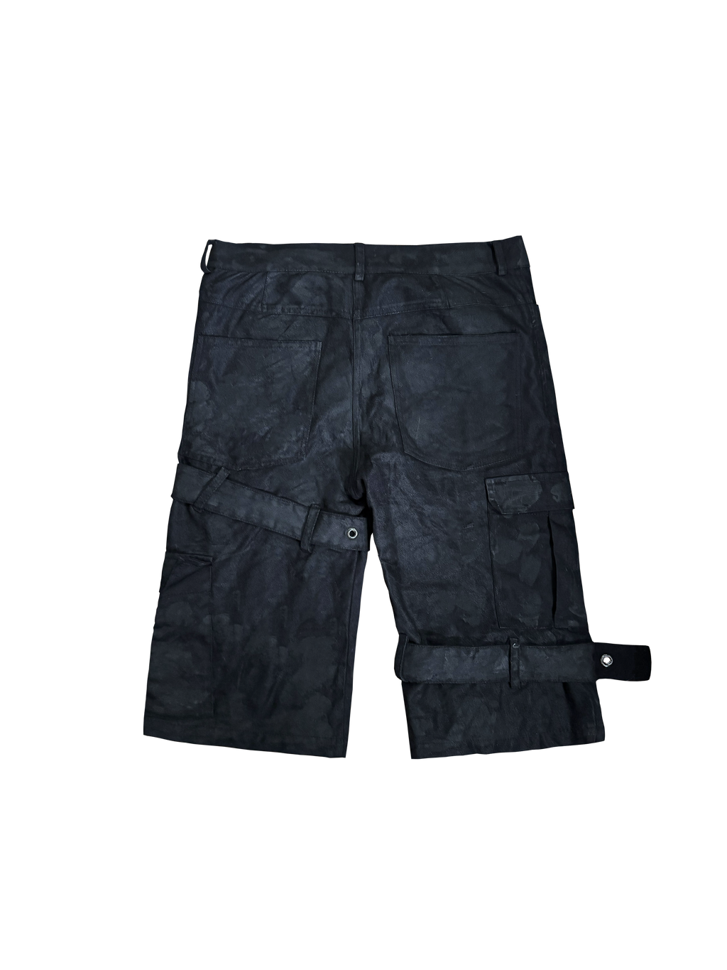 WAX & DISTRESSED CAPRI PANTS